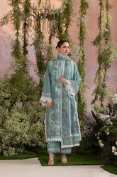 Noor-e-Eid Chikankari Luxe ’26-3PC Unstitched Premium Lawn Suit-E55