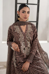 MB Luxury Digital Lawn – 3PC Unstitched Suit-2213-A