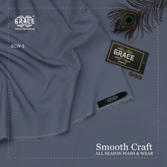 GRACE Royale Men’s Unstitched Suit Luxury Wash & Wear Slate Gray Colour!