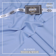 GRACE Royale Men’s Unstitched Suit Luxury Wash & Wear Sky Blue Colour!