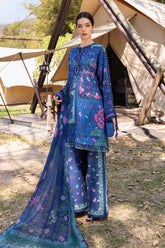 M B Eid Luxe Royale – Embroidered Elegance Digital Printed Lawn 3PC Suit #A-11