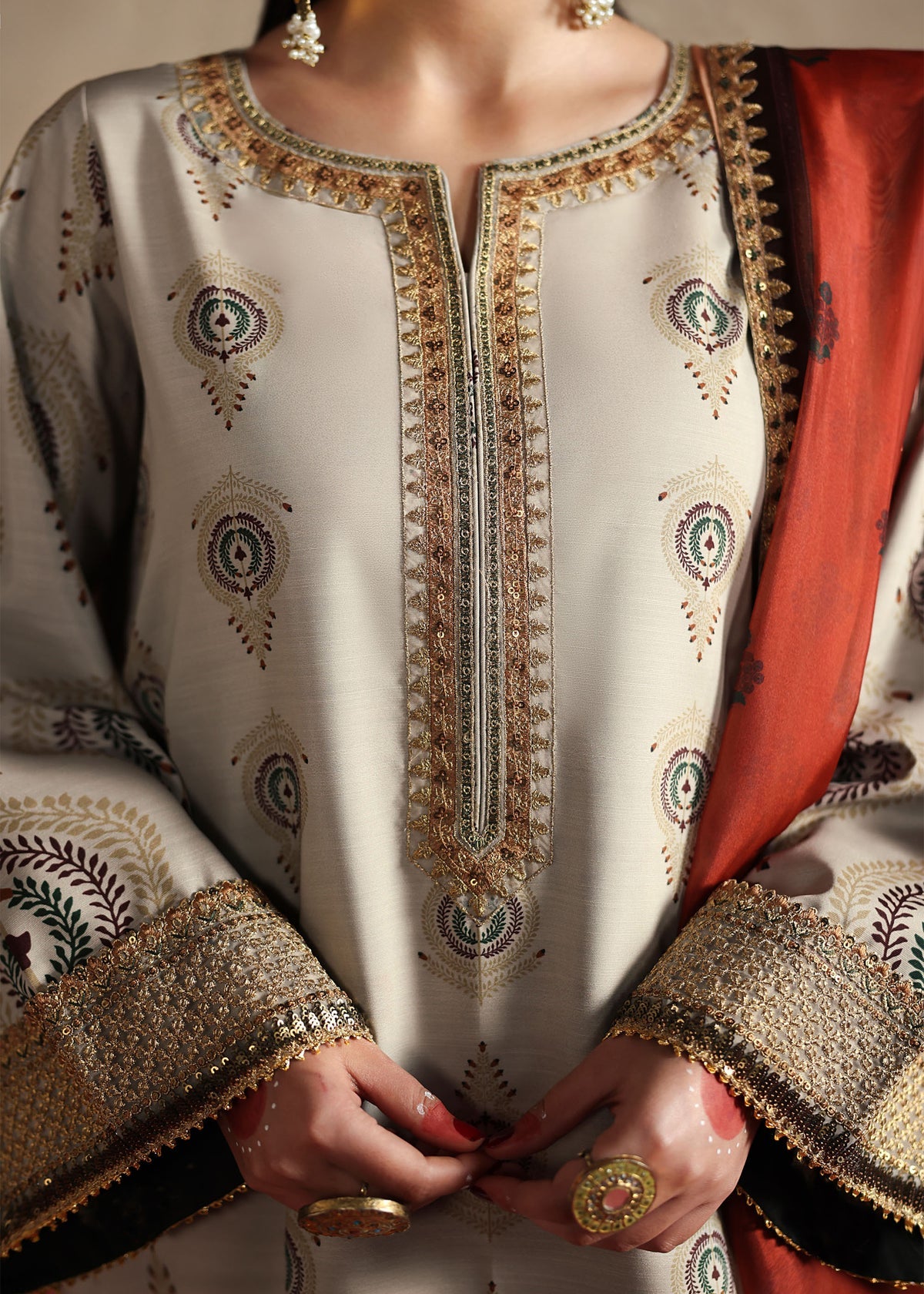 Humjoli Noor Festive Lawn ’26 3PC Unstitched Premium Lawn Suit-E24