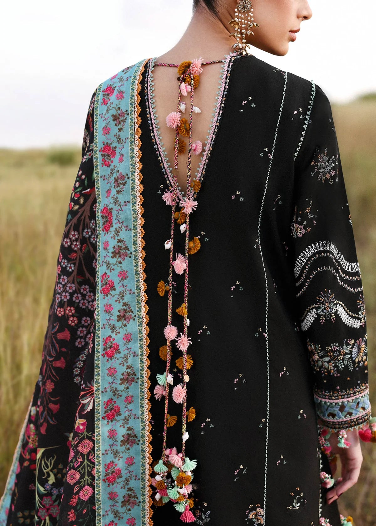 Hussain Rehar Fancy Frock Edition-3PC Unstitched Premium Lawn Suit-H1