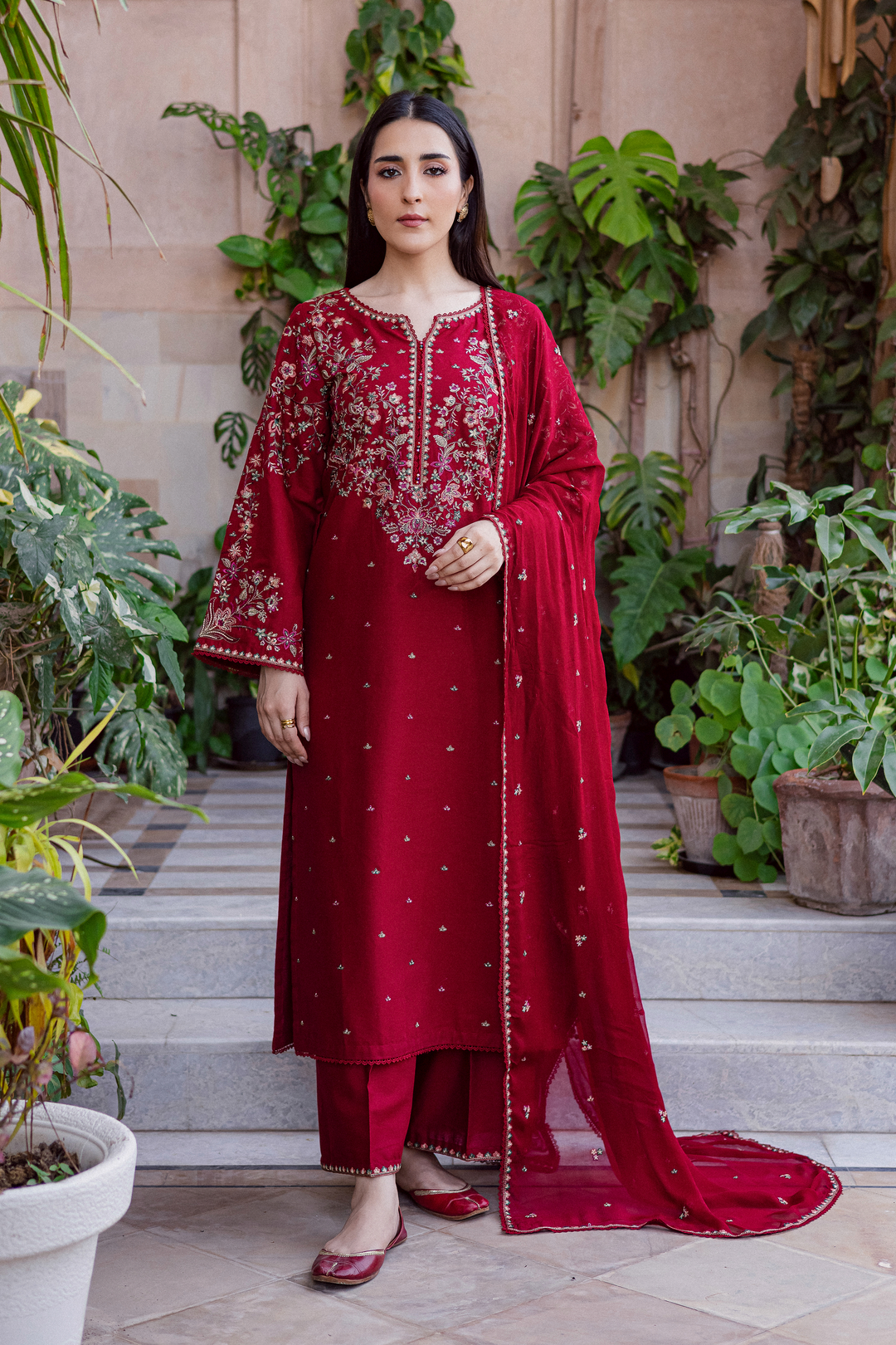 Rangzaib “Noor-e-Nazakat” Embroidered 3PCS Suit – Eid Collection