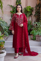 Rangzaib “Noor-e-Nazakat” Embroidered 3PCS Suit – Eid Collection