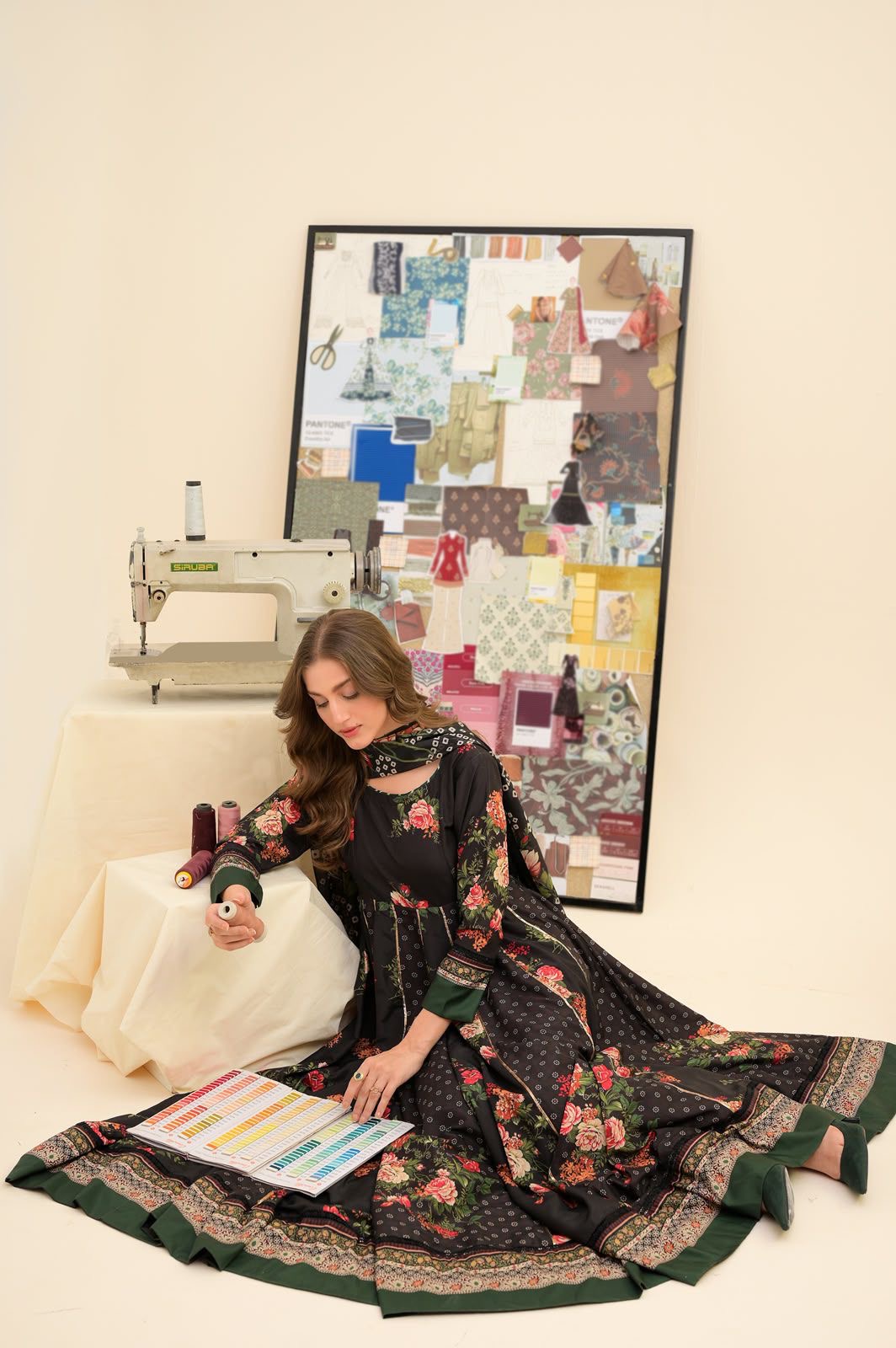 Faiza Saqlain Summer Collection 2026 – Premium Lawn Frock 3 Piece Unstitched Suit-S2