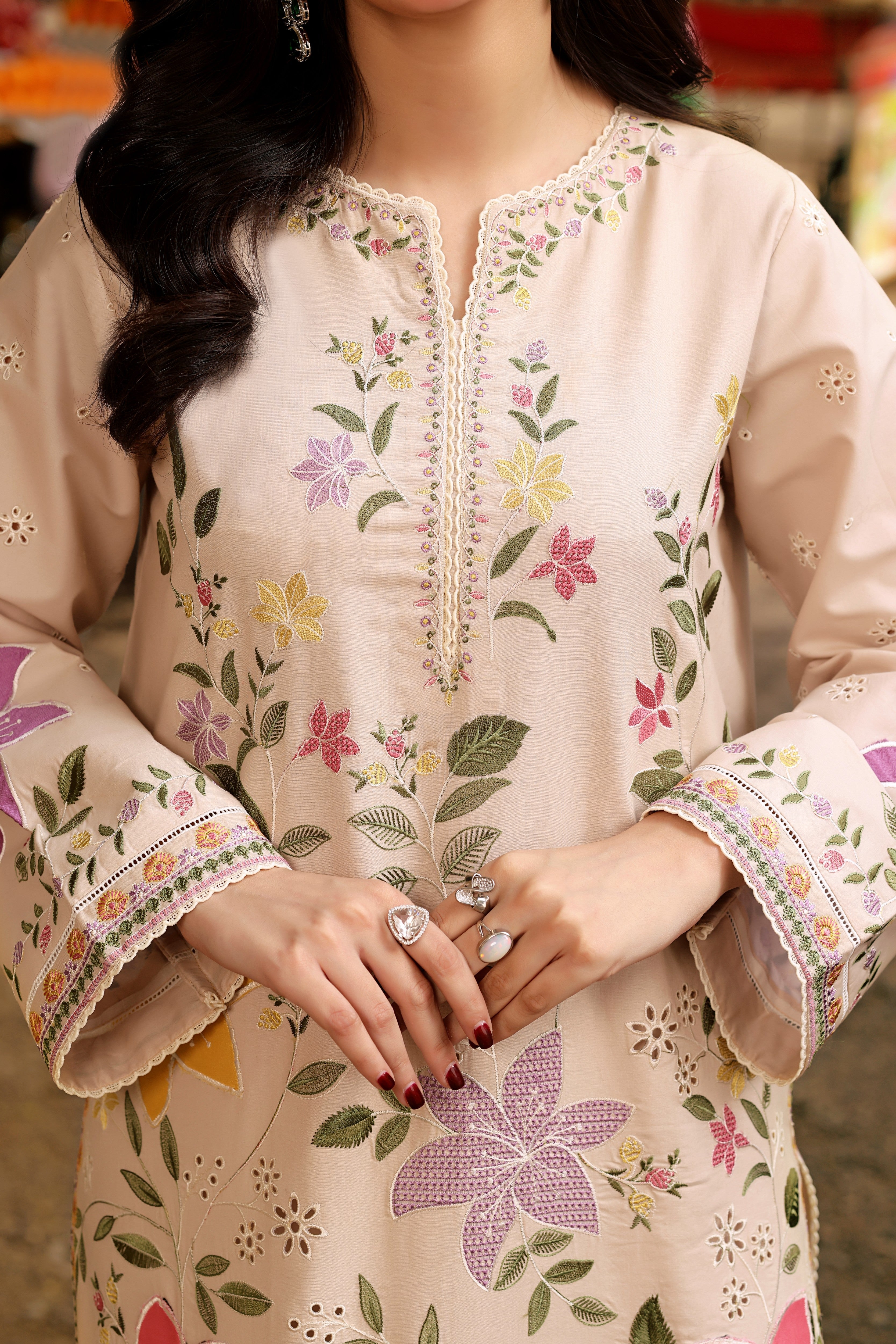 Anew la Luxury Embroidered Lawn Unstitched Suit-2215-A