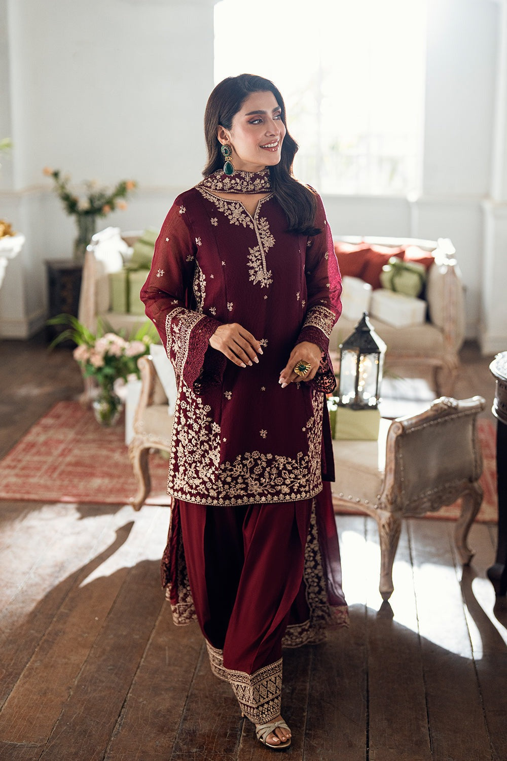 Rangzaib “Eid Noor” Luxury Embroidered 3PCS Suit – Festive Edition