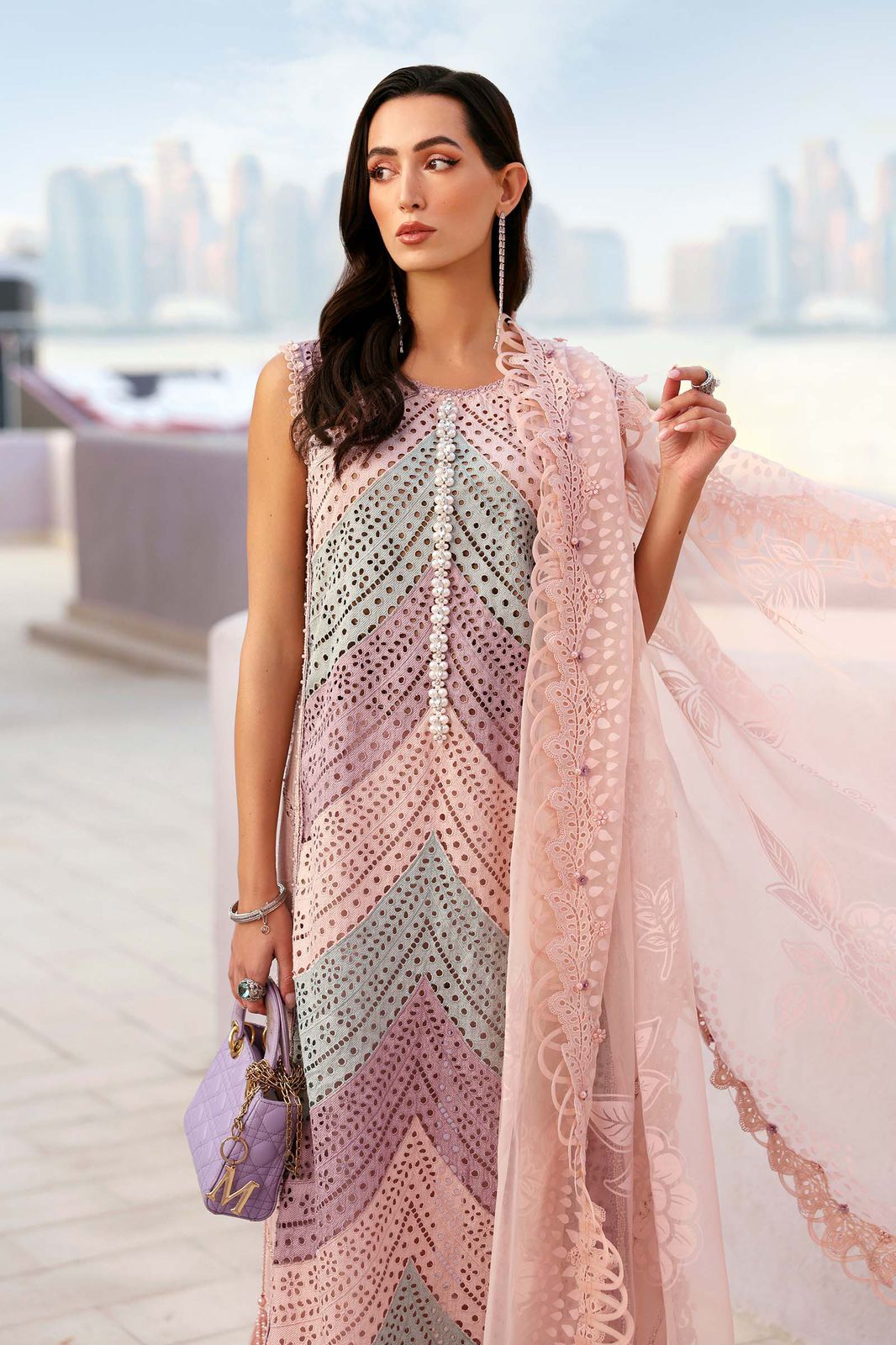Maria B Eid Signature Luxe Lawn– Chikankari Embroidered 3PC Suit-E25