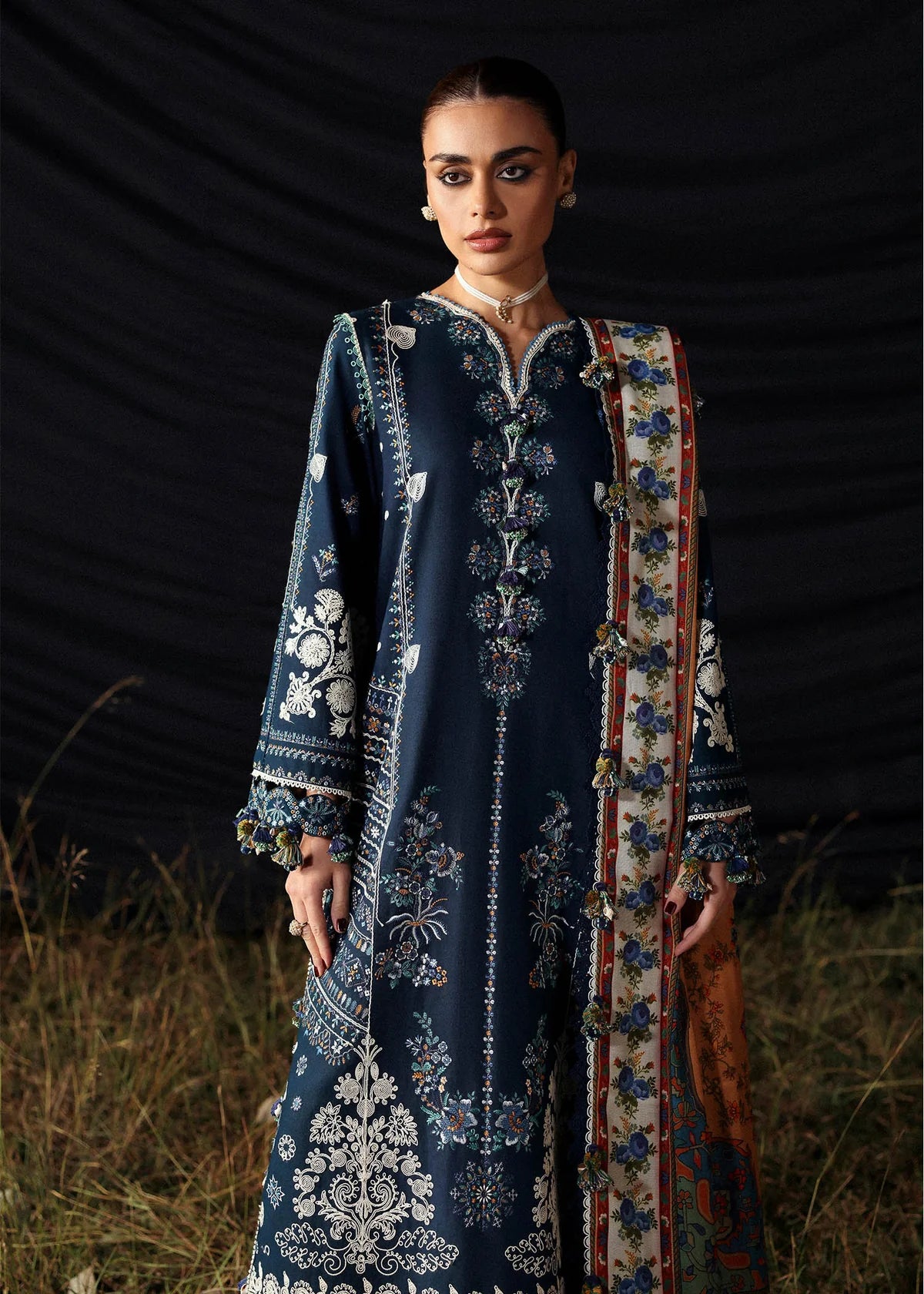 Noor-e-Bahar Luxe Lawn ’26 3PC Premium Unstitched Lawn Suit-E15