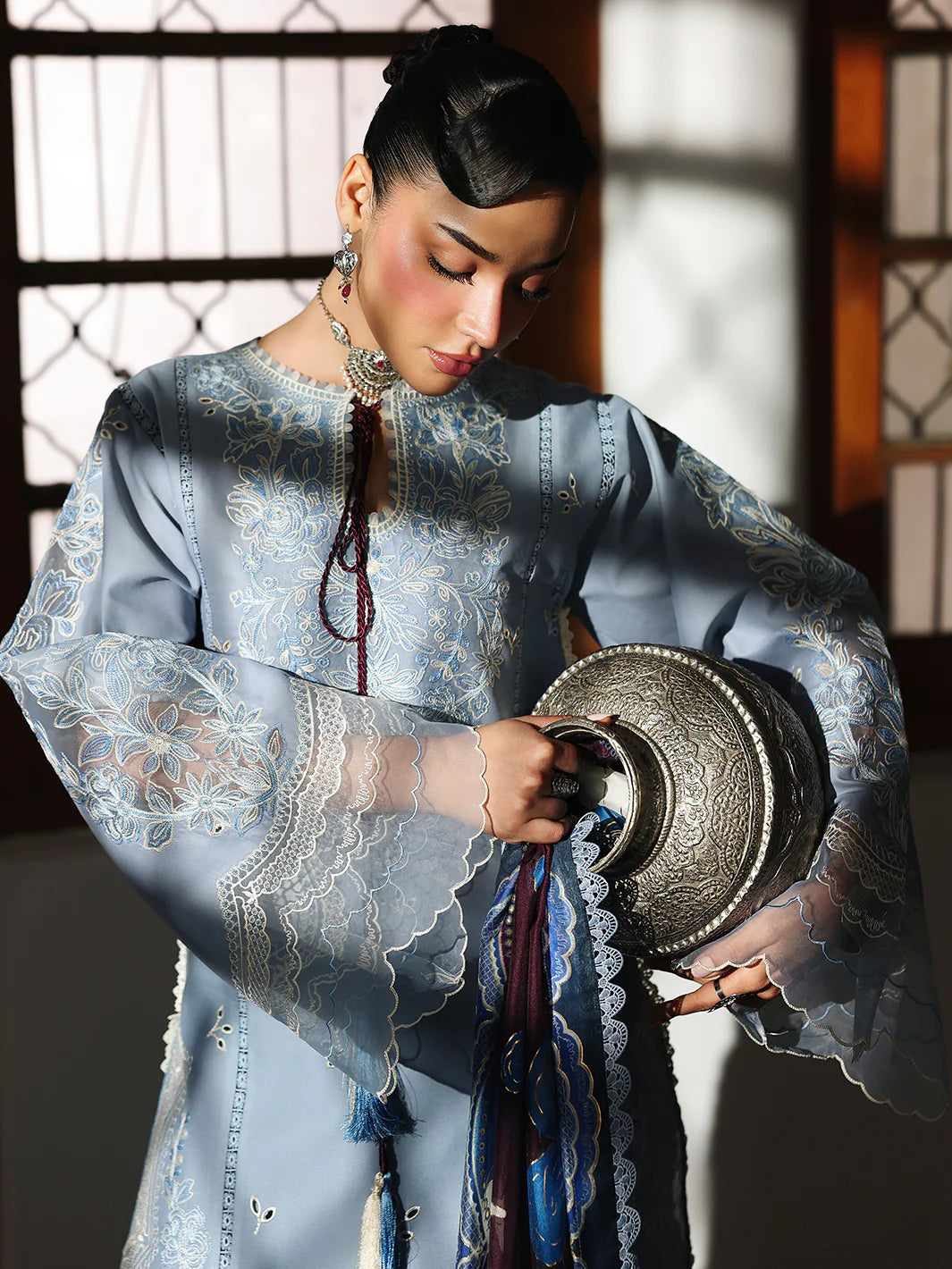 BNLY Luxury Embroidered Lawn Unstitched Suit-2216-A
