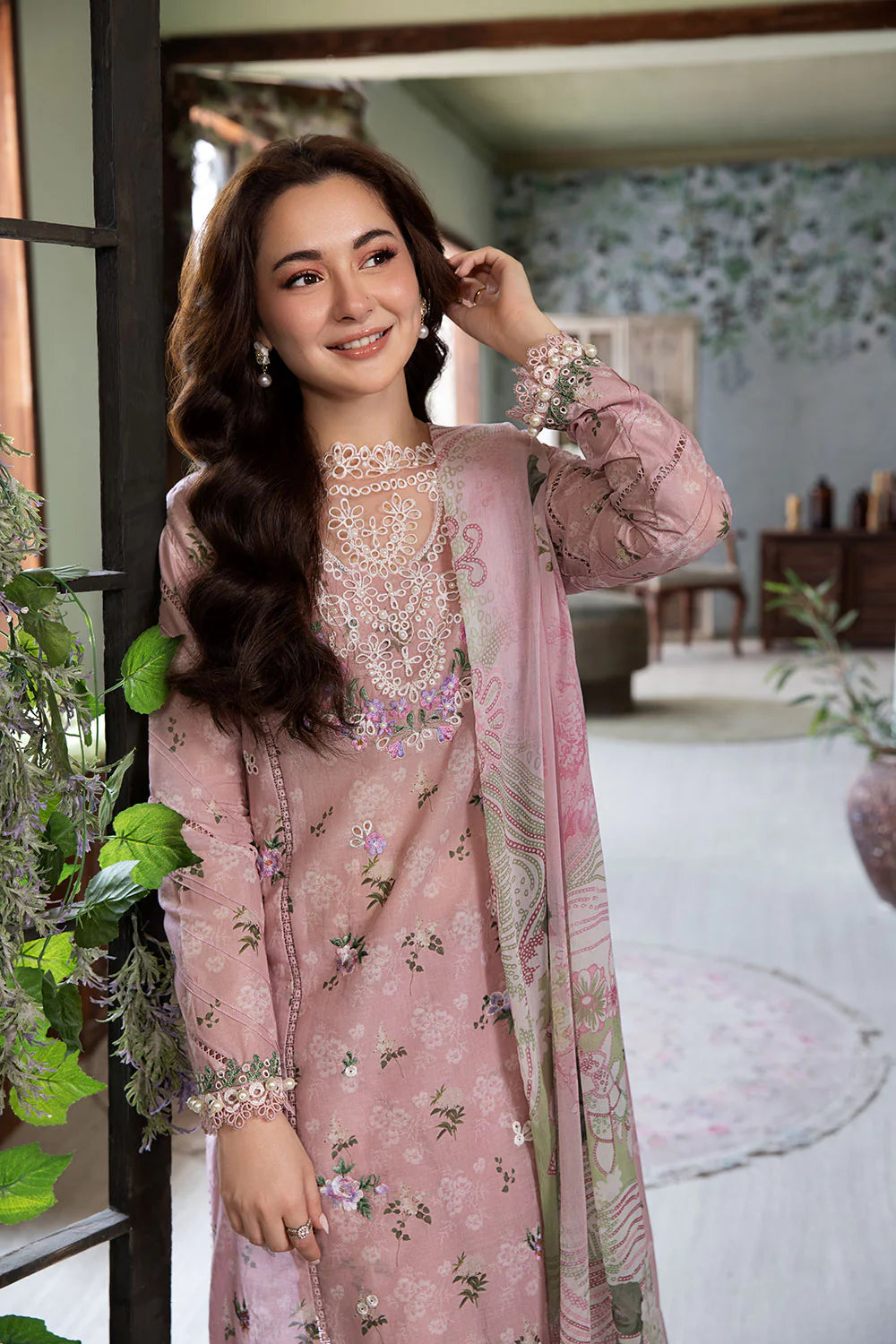 Aneela Noor Luxe Lawn ’26 3PC Unstitched Suit-E212