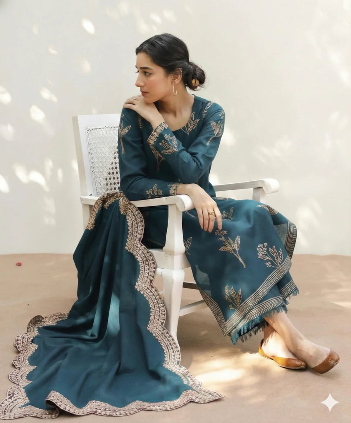 Maharani Noor Luxe ’26 Premium Unstitched Lawn Suit-S22