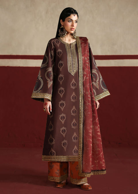 Humjoli Noor Festive Lawn ’26 3PC Unstitched Premium Lawn Suit-E22