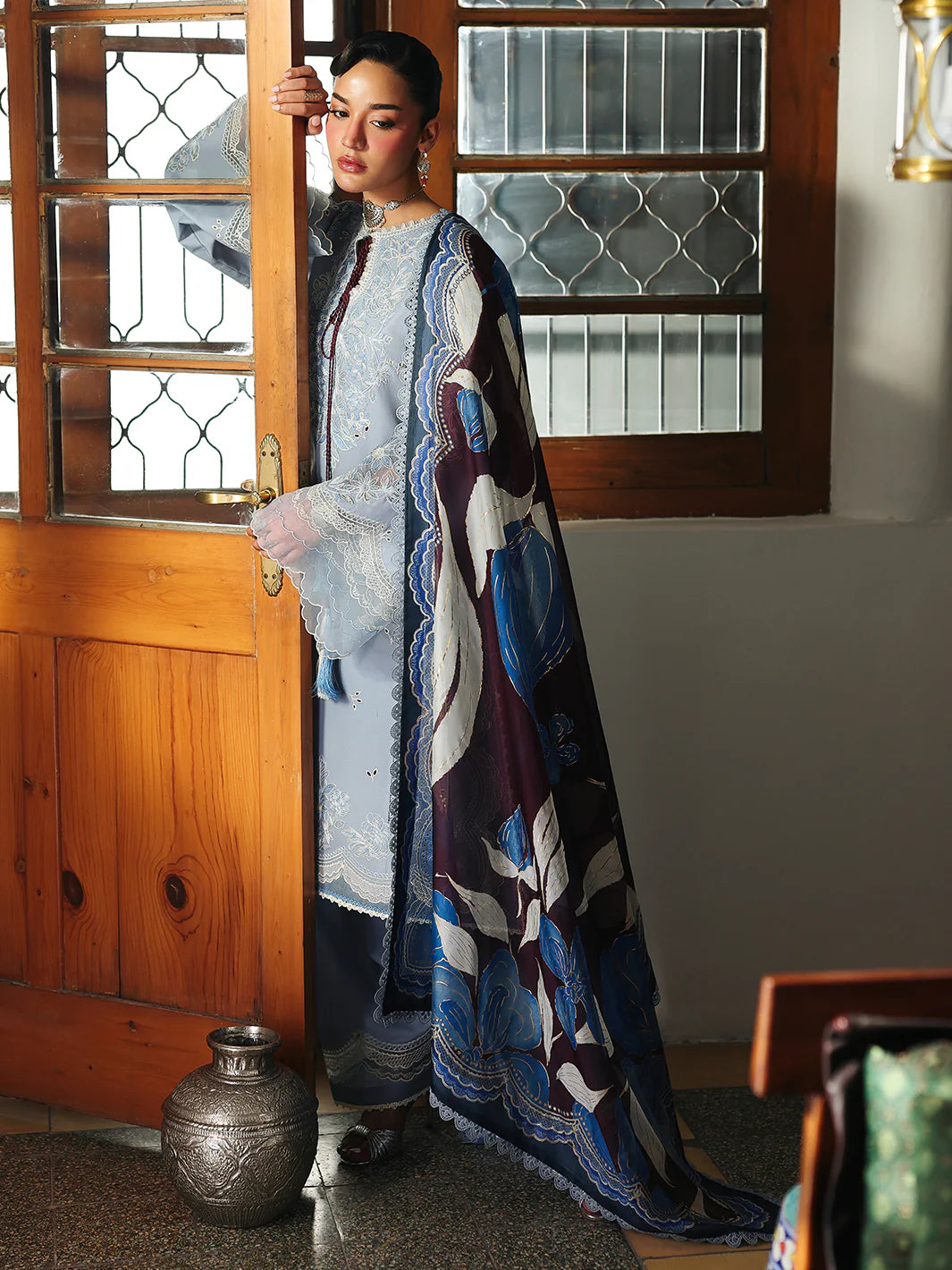 BNLY Luxury Embroidered Lawn Unstitched Suit-2216-A