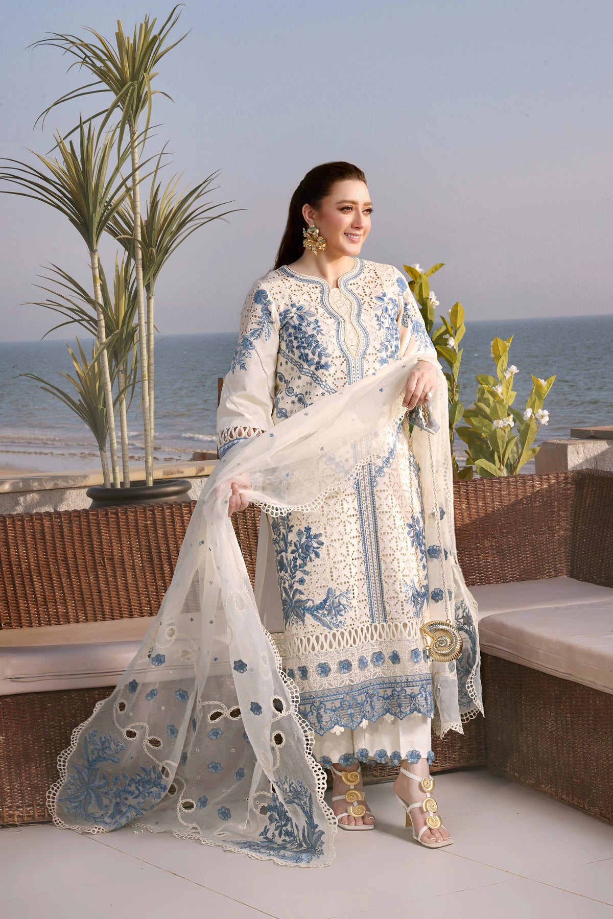 Rangzaib “Noor-e-Chikankari” Premium Embroidered 3PCS Suit – Eid Luxe Edition