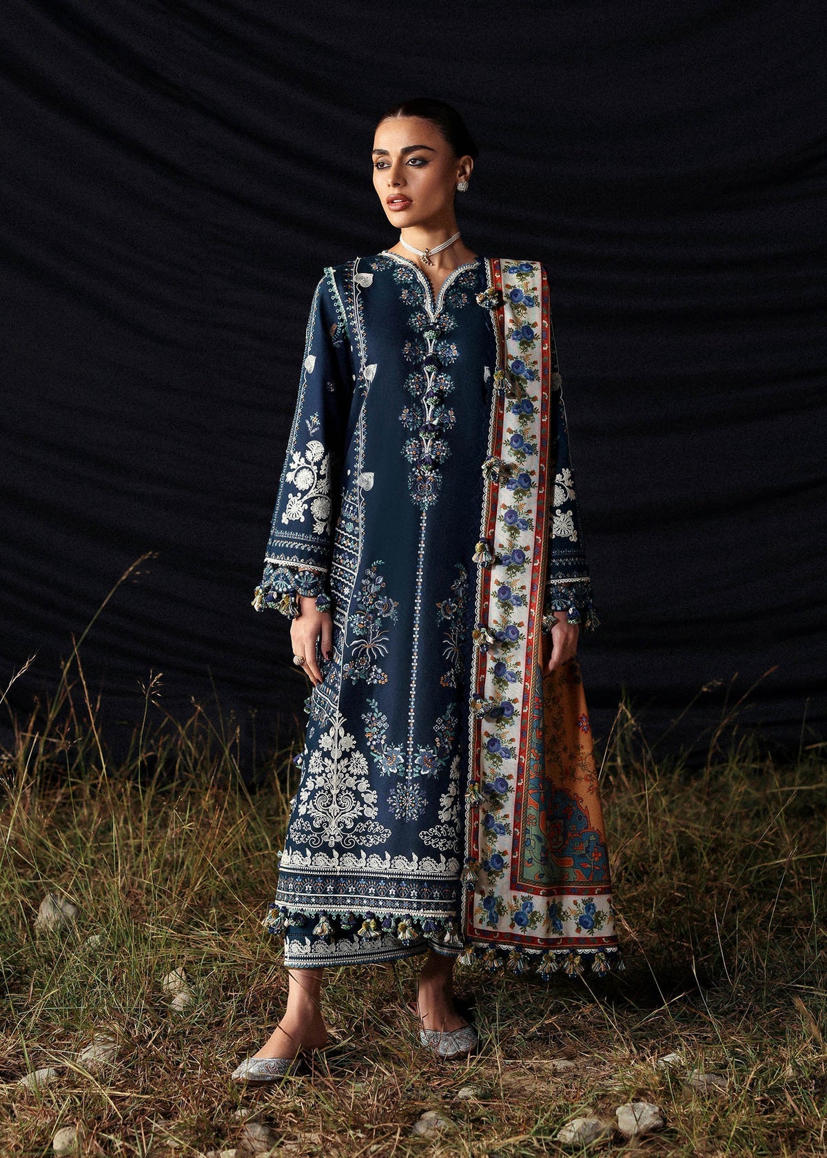Noor-e-Bahar Luxe Lawn ’26 3PC Premium Unstitched Lawn Suit-E15