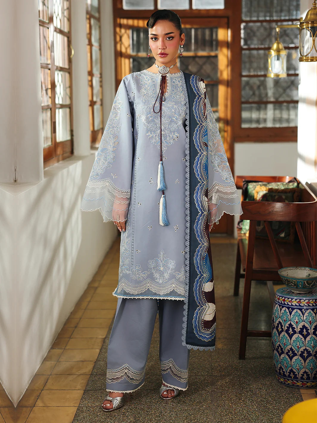 BNLY Luxury Embroidered Lawn Unstitched Suit-2216-A