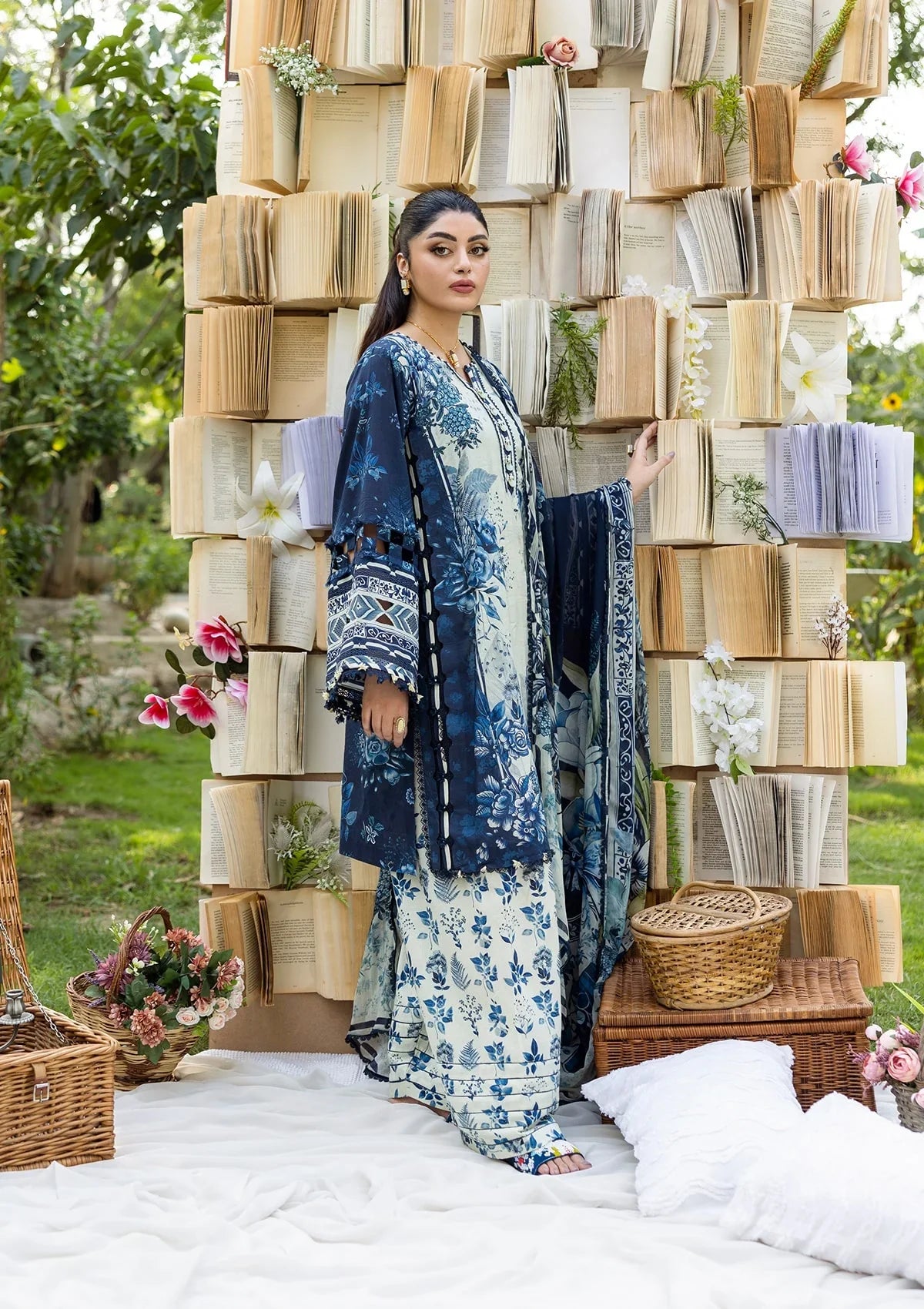 Nooré Chiffon Luxe – Eid premium Lawn 3PC Suit -A19