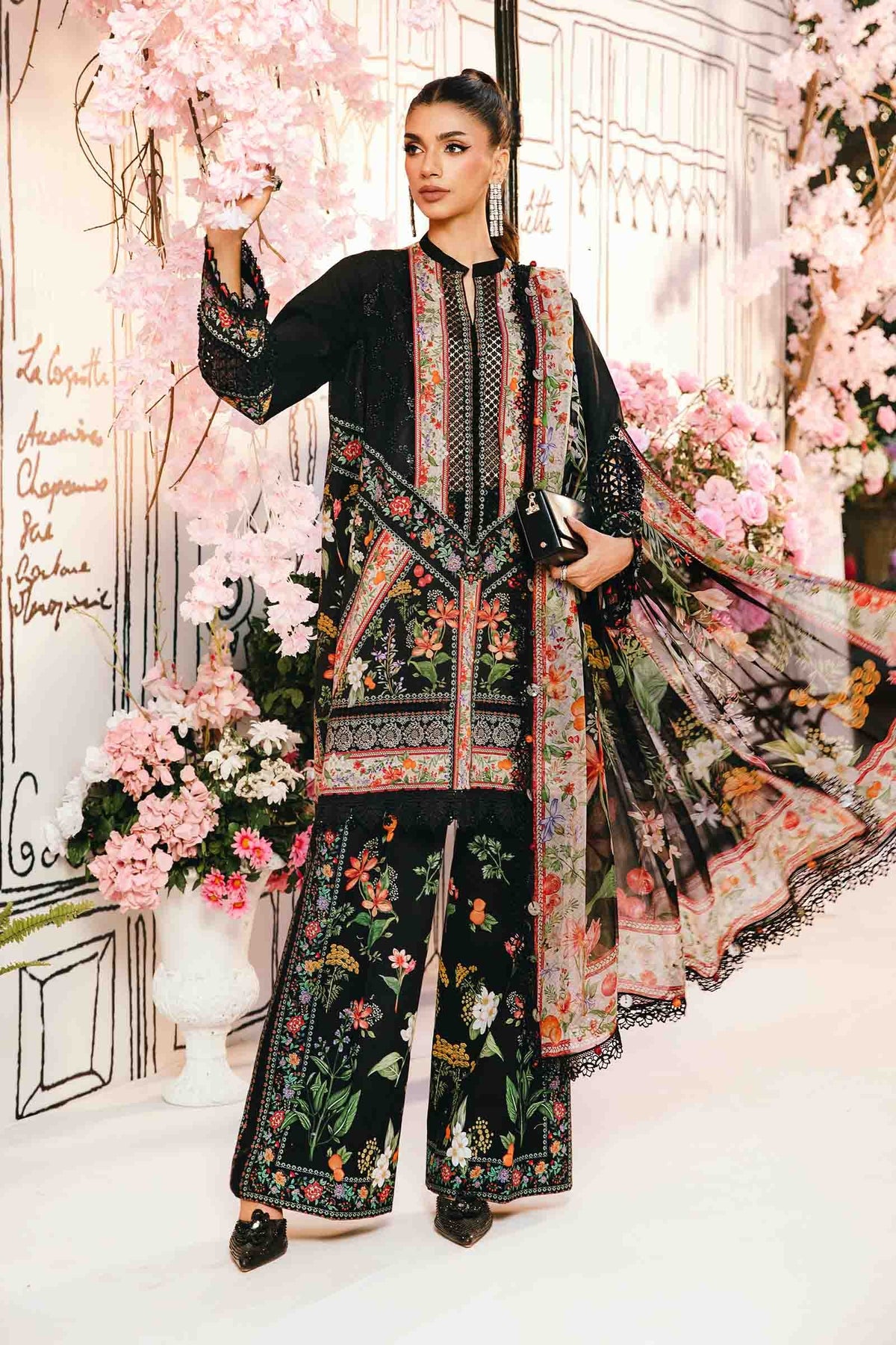 Maria B Premium Digital Lawn Collection 2026 – 3 Piece Unstitched Suit