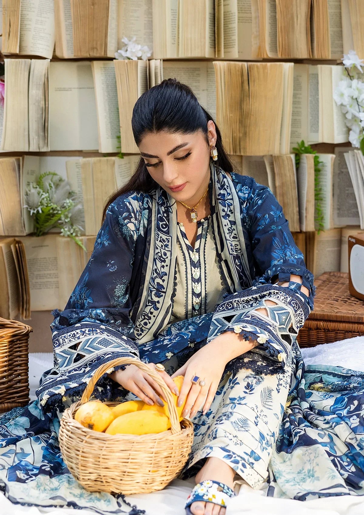 Nooré Chiffon Luxe – Eid premium Lawn 3PC Suit -A19