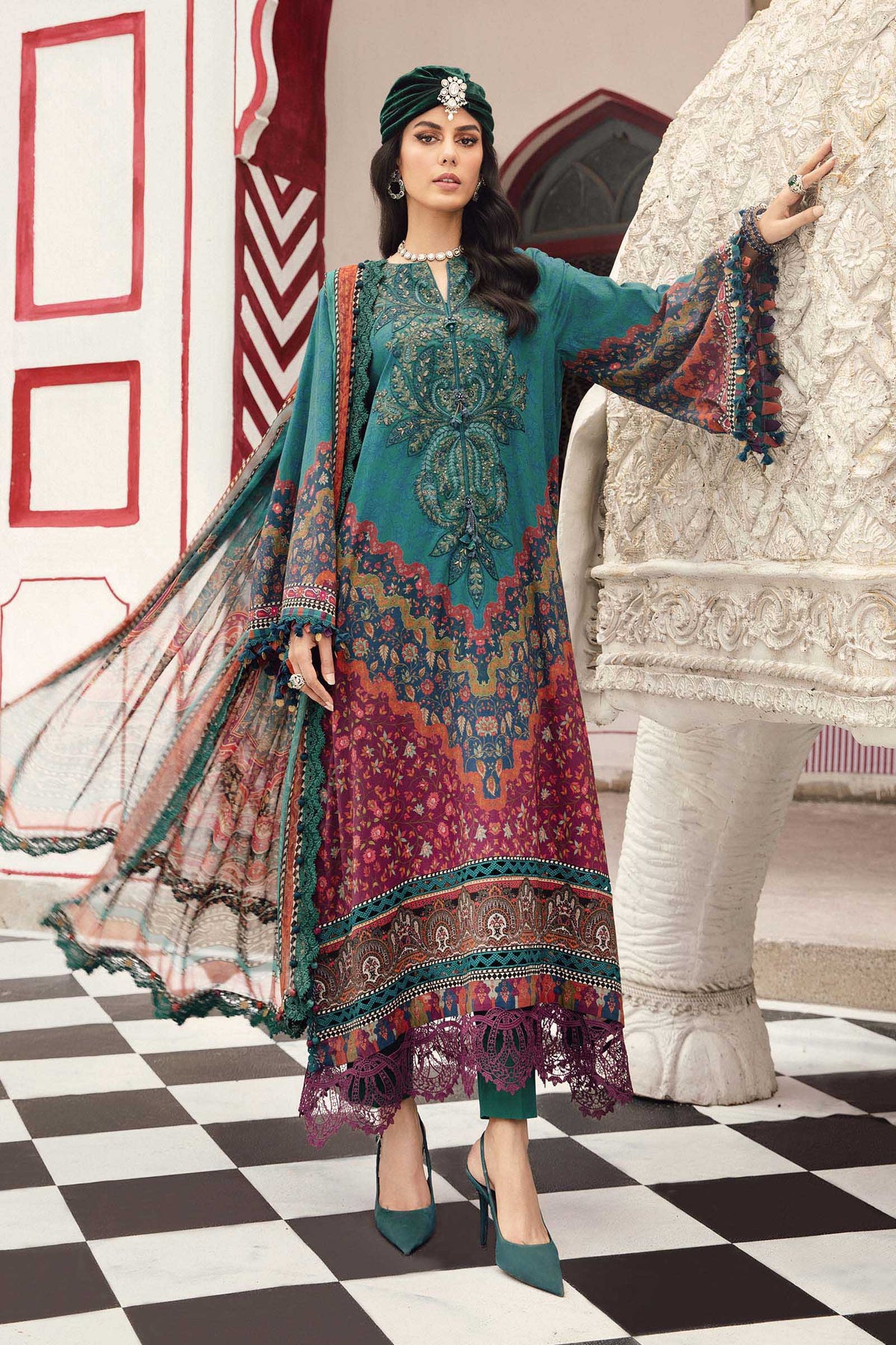 MPT 03 Piece Unstitched Suit-2210-A