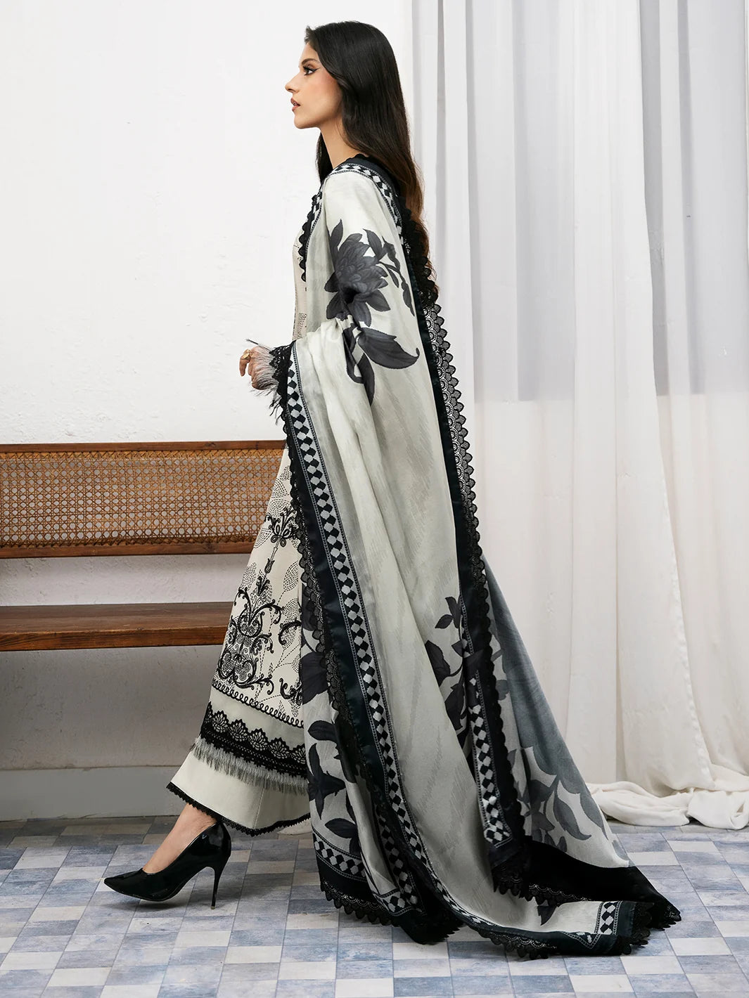 73-B | 3 PC LAWN UNSTITCHED