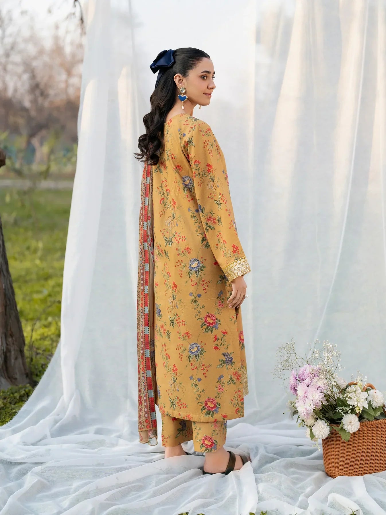 NOORÉ Swiss Voil Luxe – Summer 3PC Premium Lawn Suit-S3